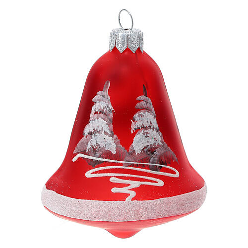 Bola de Navidad forma campana rojas 90 mm 3 piezas 5