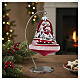 Bola de Navidad forma campana rojas 90 mm 3 piezas s2