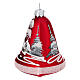 Palle di Natale forma campana rosse 90 mm 3 pz s3