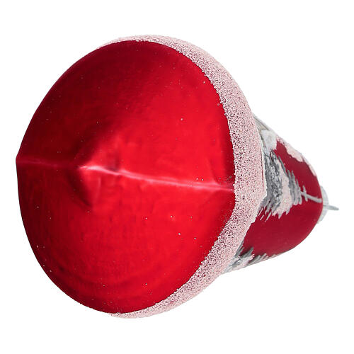 Bolas de Natal sinos vermelhos vidro soprado 90 mm 3 peças 5