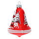 Bell-shaped Christmas balls red 90 mm 3 pcs s3