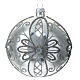 Pallina addobbo di Natale 120 mm vetro soffiato argento s1