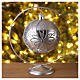 Pallina addobbo di Natale 120 mm vetro soffiato argento s2