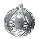 Pallina addobbo di Natale 120 mm vetro soffiato argento s3