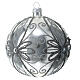 Pallina addobbo di Natale 120 mm vetro soffiato argento s4