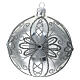 Pallina addobbo di Natale 120 mm vetro soffiato argento s5