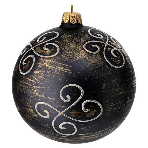 Pallina Natale vetro soffiato 120 mm slitta con renne in cielo 4