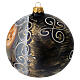 Pallina Natale vetro soffiato 120 mm slitta con renne in cielo s3