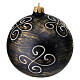 Pallina Natale vetro soffiato 120 mm slitta con renne in cielo s4