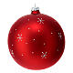 Red Christmas glass ball with landscape 120 mm s5