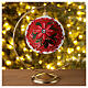 Christmas glass ball with flowers 120 mm s2