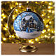 Shiny Christmas glass ball, 150 mm, snowy landscape by night s2