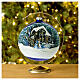 Boule de Noël verre 150 mm paysage nocturne neige fond mat s3