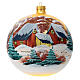Christmas glass ball, 150 mm, landscape with snow s1
