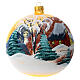 Christmas glass ball, 150 mm, landscape with snow s4