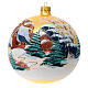 Enfeite Natal bola de vidro paisagem com neve 150 mm s3