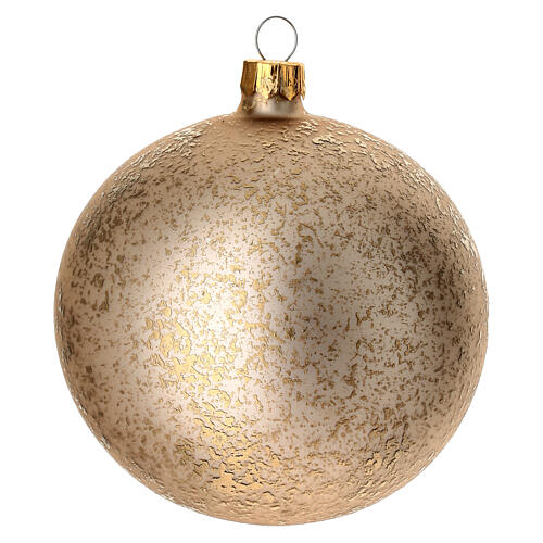 Boules de Noël verre soufflé doré 100 mm Père Noël 4 pcs 5