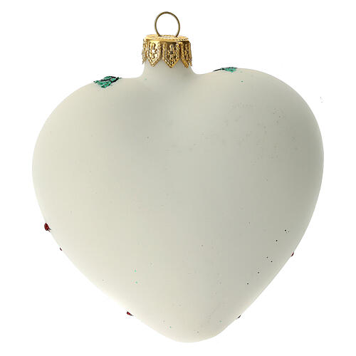 Blown glass heart ornaments 100 mm 4 pcs 4