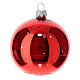 Blown glass Christmas ball set with stamps 6 pcs 80 mm s4