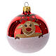 Box of 6 Christmas balls with reindeer 80 mm s2