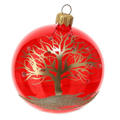 Palline Di Natale In Vetro Soffiato Palline di Natale vetro soffiato rosso 6 pz 100 mm | vendita online su
