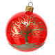 Palline di Natale vetro soffiato rosso 6 pz 100 mm s2