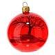Bolas de Natal vermelhas com decoração prateada 100 mm 6 peças s4