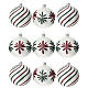 Set 9 pcs Christmas balls in blown glass in white glitter 100 mm s1