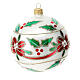 Set of 6 Christmas balls with topper, blown glass s5