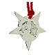 Star of Peace of Bethlehem with red rope, alloy, 6 cm s2