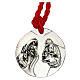 Holy Family of Bethlehem pendant with red rope, alloy, 10 cm s1