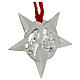 Alloy Star of Peace of Bethlehem with red rope 12 cm s1