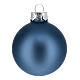 Christmas tree decoration kit with 16 balls of 50 mm and a topper, blue and silver blown glass s6