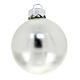 Christmas tree decoration kit with 16 balls of 50 mm and a topper, blue and silver blown glass s11