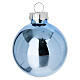 Christmas tree decoration kit with 16 balls of 50 mm and a topper, blue and silver blown glass s3