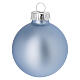 Christmas tree decoration kit with 16 balls of 50 mm and a topper, blue and silver blown glass s5