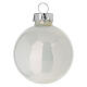 Christmas tree decoration kit with 16 balls of 50 mm and a topper, blue and silver blown glass s7