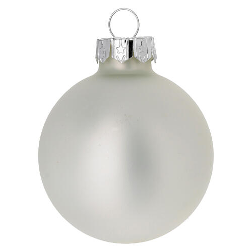 Kit de décorations pour sapin de Noël en verre soufflé bleu argent 16 boule 50 mm et un cimier 8