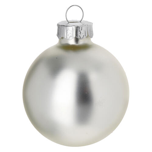 Kit de décorations pour sapin de Noël en verre soufflé bleu argent 16 boule 50 mm et un cimier 9