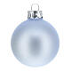 Conjunto enfeites árvore de Natal prata e azul ponteira e 16 bolas vidro soprado 50 mm s5