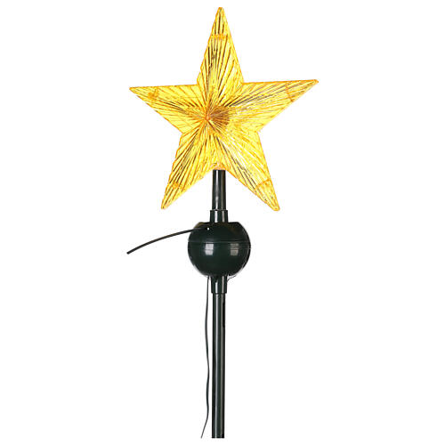 Christmas tree topper: star with floating Santa on his sleigh 50 cm 3