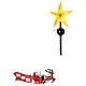 Christmas tree topper: star with floating Santa on his sleigh 50 cm s4