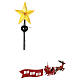 Christmas tree topper: star with floating Santa on his sleigh 50 cm s5