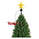 Ponteira para árvore de Natal estrela Pai Natal no trenó movimento 51 cm s1