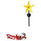 Santa Claus sleigh star tree topper with motion 50 cm s4