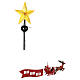 Santa Claus sleigh star tree topper with motion 50 cm s5