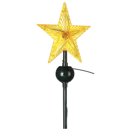 Christmas tree topper: star with floating Santa on a plane 50 cm 3