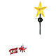 Christmas tree topper: star with floating Santa on a plane 50 cm s4