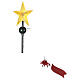 Christmas tree topper: star with floating Santa on a plane 50 cm s5