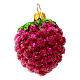 Raspberry, blown glass Christmas tree decoration s1